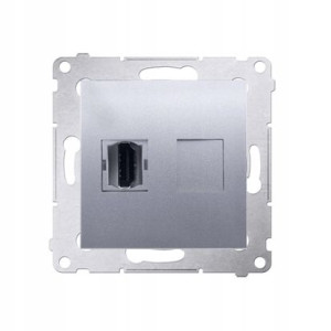 Simon 54 Gniazdo Hdmi 1x Srebrny Mat Dghdmi.01/43