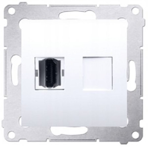 Simon 54 Gniazdo HDMI pojedyncze biały DGHDMI.01/1