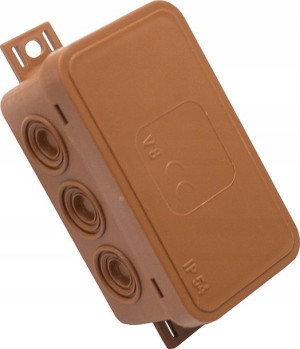 Puszka Hermetyczna Ip54 80x45x41mm V03802 Brązowa