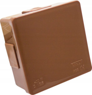 Puszka Hermetyczna Ip55 86x86x40mm V00102 Brązowa