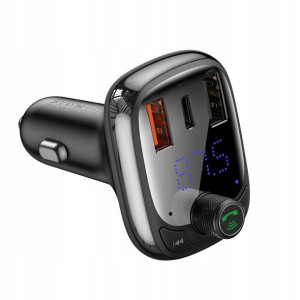 Baseus transmiter FM Bluetooth ładowarka QC 3.0 PD
