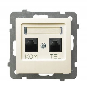 Ospel As Gniazdo Komputerowo-telefoniczne Ecru