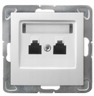 Ospel Impresja Gniazdo Telefoniczne 2xgpt-2y/m/00