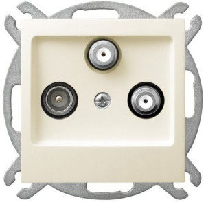 Ospel As Gpa-g2s/m/27 Gniazdo Tv Rtv-2xsat Ecru