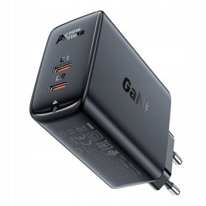 Acefast Szybka Ładowarka Sieciowa Gan 2x Usb-c 50w