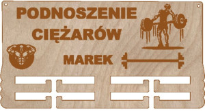 Wieszak drewniany MEDALE Podnoszenie Ciężarów INNE