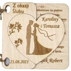 MAGNES podziękowania dla Pary Młodej kartka ŚLUB