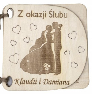 MAGNES z życzeniami dla Pary Młodej kartka ŚLUBNA