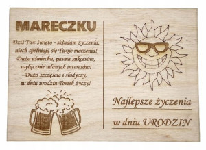 Magnes prezent na urodziny POCZTÓWKA życzenia LOVE
