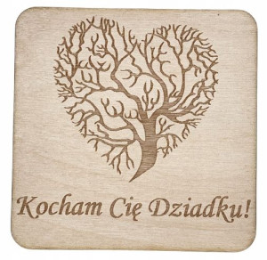 Podkładki pod kubek DLA DZIADKA na PREZENT 5 szt