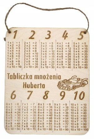 DUŻA Tabliczka mnożenia A4 TWOJE IMIE inne SYMBOLE