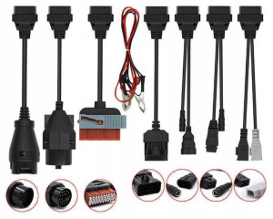 Zestaw Adapterów 8 Obd Obd2 Autocom Delphi Ds150e