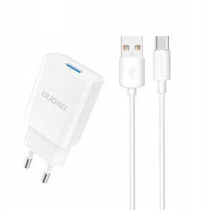 Dudao ładowarka sieciowa USB2.4A+kabel przewód USB