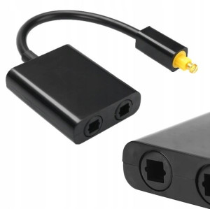 Adapter Rozdzielacz Splitter Optyczny Toslink 1x2