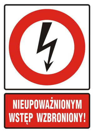 Naklejka Tabliczka Ostrzegawcza Wstęp Wzbroniony