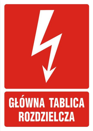 Naklejka Rozdzielnica Główna Tablica Rozdzielcza