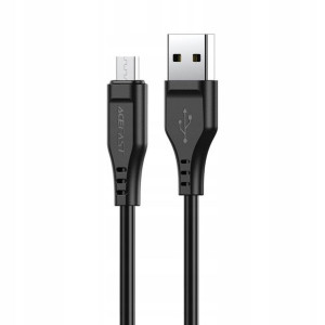 Acefast kabel USB - micro USB 1,2m, 2,4A czarny