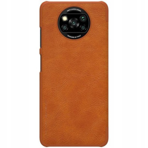 Nillkin QIN etui do Xiaomi Poco X3 NFC Brązowe