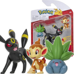 Pokemon Figurki Bitewne Oddish Umbreon Chimchar Zestaw 3-Pack Jazwares 2682