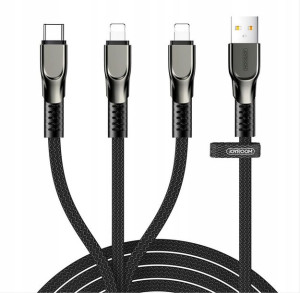 Kabel Usb 3w1 Szybkie Ładowanie 1,3m Iphone Usb-c