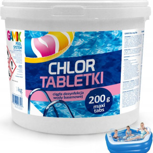 Chemia Basenowa Chlor Szok 5kg Gamix 3W1 TABLETKI