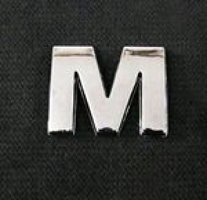Emblemat Litera Literka Samoprzylepna Chrom M