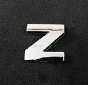 Emblemat Litera Literka Samoprzylepna Chrom Z