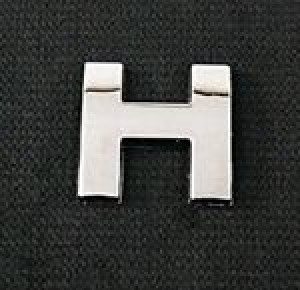 Emblemat Litera Literka Samoprzylepna Chrom H