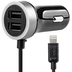 Ładowarka Samochodowa 12/24v Lightning + 2x Usb
