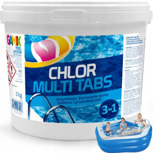 Chlor Multifuncyjny 3w1 Tabletki 5kg 200g Gamix