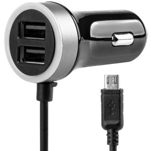 Ładowarka Samochodowa 12v 24v Micro Usb 2xusb 2.4a