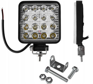 Lampa Robocza 16 Led Halogen 48w 12v 24v Ledowa