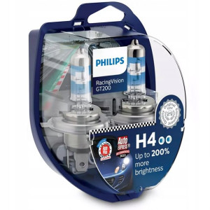 Philips H4 Racing Vision Gt200 Żarówki 60/55w Duo