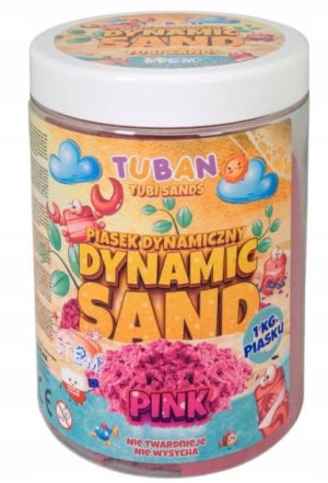 Piasek kinetyczny dynamiczny 1 kg różowy Tuban