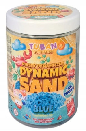 Piasek kinetyczny dynamiczny 1 kg niebieski Tuban