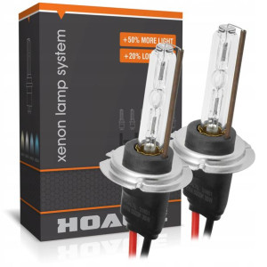 2x Palnik H7 5000k Żarnik Xenon Metalowy Kołnierz