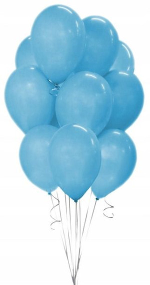 Balony pastelowe niebieskie 10" 10 szt. Godan