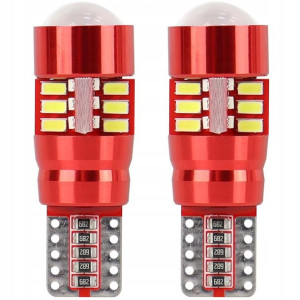 W5w Led Białe Postojówki Z Soczewką Can-bus 12/24v