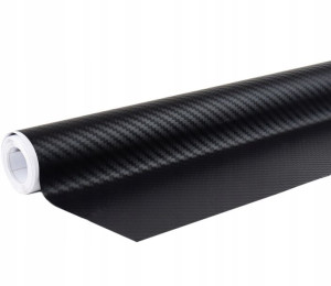 Carbon 3d Czarny Mat 30x150 Cm Okleina Taśma Folia