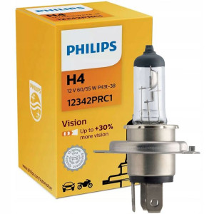 Philips H4 Vision Premium Żarówka +30% 12342prc1
