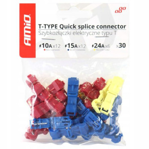 Zestaw Szybkozłączek Elektrycznych Typ-t Mix 30szt