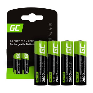 GREEN CELL Akumulatorki Paluszki 4xAA R6 2600mAh