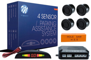 Czujniki Parkowania Cofania M-tech 4 Sensory Tył