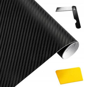 Folia Carbon 3d Karbon Okleina Czarna 152 X 50 Cm