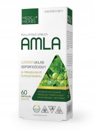 MEDICA HERBS AMLA 600mg 60 kapsułek ODPORNOŚĆ SIŁA