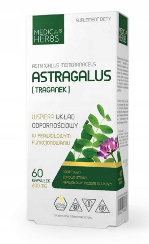 MEDICA HERBS ASTRAGALUS TRAGANEK 600mg 60 kapsułek