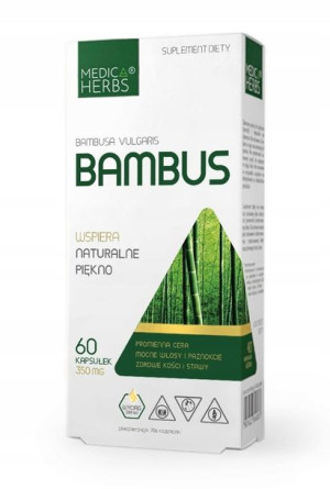 Medica Herbs Bambus 350mg 60 Caps. Skóra Włosy