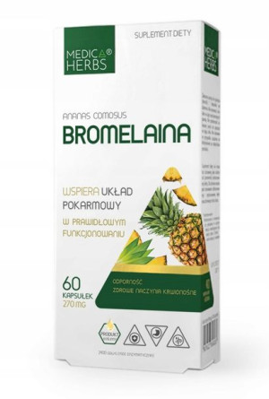 MEDICA HERBS BROMELAINA 270mg 60 kapsułek