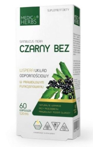 MEDICA HERBS CZARNY BEZ 520mg 60 kapsułek