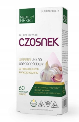 MEDICA HERBS CZOSNEK 620mg 60 kapsułek ODPRONOŚĆ